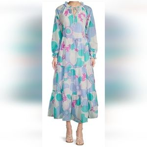 j.marie The Mia Rae Long Sleeve Maxi Dress Size M NWT